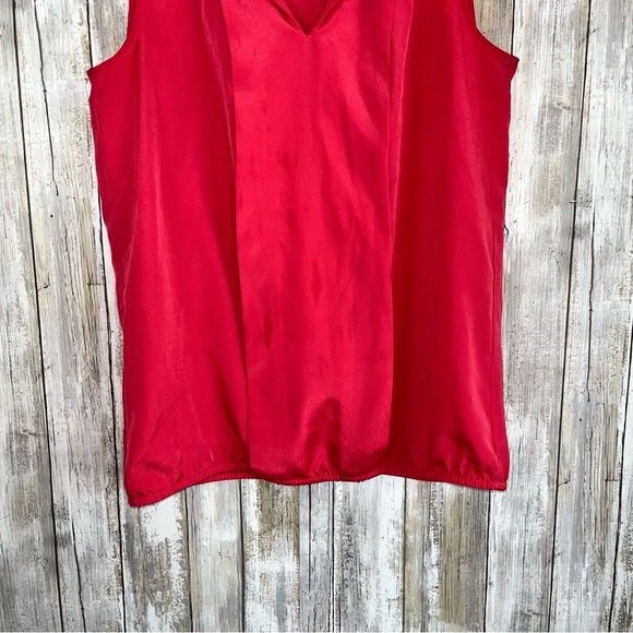 Loft Pink Sleeveless Pleat Blouse - Picture 3 of 4